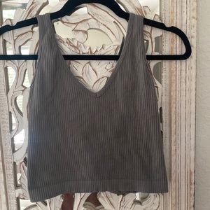 Free people gray crop tank